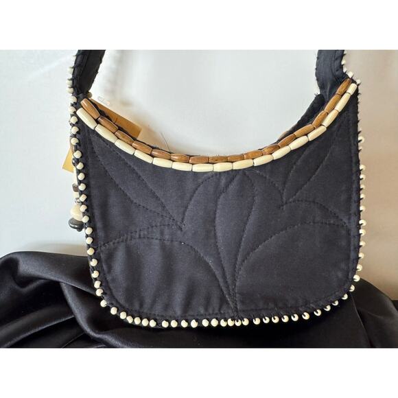 NWT Jackson Hole Clothiers Tibetan Wooden Beaded Handbag Purse Small - Picture 5 of 9